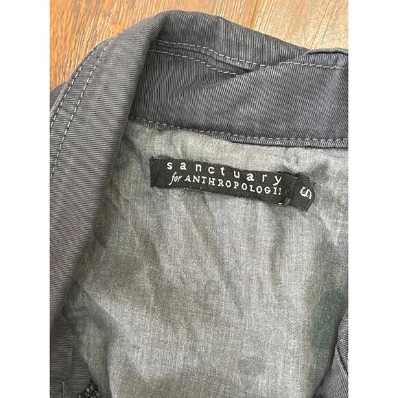 Sanctuary for Anthropologie Denim Jacket Womens Small Navy Blue Fitted Ladies - Picture 7 of 9